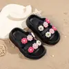 Chinelos Florais Fofos para Meninos e Meninas, Novo Estilo de Verão, Macios e Confortáveis, Sandálias Casuais de Praia para Casa com Solado Grosso