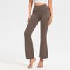 Calça Boca de Sino Esportiva Nova Transfronteiriça Cintura Alta Levanta Bumbum Casual Versátil Alta Elasticidade Calça Fitness Micro Calça de Yoga