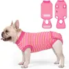 Traje de recuperación para perros, traje quirúrgico, mono suave de esterilización para mascotas, previene que las mascotas se laman y rasquen las heridas, camiseta de recuperación