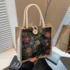 Bolsa de almuerzo Bento de lino al por mayor transfronteriza, bolso de mano de moda 2026 para salidas, bolso de hombro Ins para mujer