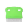 Peine para pulgas de dientes finos para mascotas, perros y gatos, acero inoxidable, suave con la piel, elimina el pelo suelto, para limpiar y asear