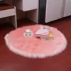 Tapete Peludo Tapete de Lã Sintética Tapete Redondo Capacho Branco Sala de Estar Quarto Janela de Canto Europeia Cobertor Dropshipping
