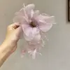 Atmósfera Super de Hada, Pasador de Flor Rosa Puro y Deseable, Accesorio para el Cabello con Borla de Flor Fresca para Permanente, Nuevo Adorno para el Cabello Elegante Estilo Chino Hanfu