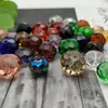 Contas de vidro cristal com cores mistas, acessórios para joias DIY, materiais para miçangas, pingentes de carro, contas redondas coloridas mistas
