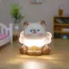 Lámpara Gatito Flor Pequeña Adorno de Escritorio de Dibujos Animados Creativo Decoración de Ambiente para el Hogar Regalo para Amigos Regalo de Cumpleaños Venta al por Mayor del Fabricante