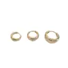 Pendientes de Cobre Ecológicos Simples Color Café Claro Dorado Parte Superior Estrecha Parte Inferior Ancha Aro Liso Pendientes de Aro Versátiles