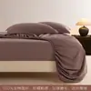 Juego de Sábanas de Algodón Puro Cepillado y Sábanas Ajustables de Color Sólido, Tres Piezas, Suaves, Amigables con la Piel, Ropa de Cama Sencilla
