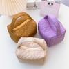 Nueva Moda Bolso Almohada de Algodón Acolchado con Forma de Corazón Mini Bolso Cosmético Portátil Bolsa de Almacenamiento Grande para Artículos de Tocador