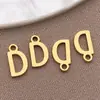 Acero Inoxidable Galvanizado Estilo Europeo y Americano 26 Letras Inglesas Etiqueta Colgante Pulsera Collar DIY Hecho a Mano Accesorios de Joyería