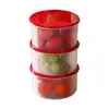 Contenedor para conservar la frescura, caja de almacenamiento de cocina, caja redonda de plástico para carne congelada, caja de almacenamiento para snacks de frutas secas, recipiente para conservar la frescura, caja de almacenamiento de alimentos
