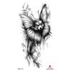 Impermeable pequeño tatuaje de brazo completo pegatina símbolo tótem animal calavera en stock al por mayor pegatina de tatuaje de texto