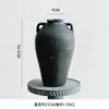 Estilo Silencioso Jarrón Vintage Cerámica Gruesa Jarra de Cerámica para Casa de Huéspedes Nuevo Estilo Chino Cerámica Inserto para Flores Secas Maceta de Balcón Decoración del Hogar