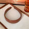 Diadema Ancha de Cuero Vintage para Mujer 2025 Nueva Diadema de Presión de Corona Alta Accesorio para el Cabello para Salir Uso Diario
