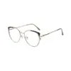 Armazón de Gafas Nuevo Estilo Ojo de Gato Europeo y Americano Armazón de Gafas Decorativo Irregular de Moda Gafas Cambia Color Transfronterizas con Filtro de Luz Azul para Mujer