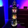 Bar Ktv Gabinete Luminoso para Vino Vino Tinto Vino Extranjero Gabinete de Exhibición de Cerveza Gabinete Desmontable para Champagne Estante para Vino Arte de Hierro Led
