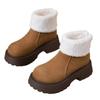Botas de Invierno para Mujer con Suelas Gruesas de Gamuza, Botas de Nieve que Aumentan la Altura para Mujer, Forradas de Felpa, Engrosadas, Antideslizantes, Modernas, Versátiles, Cálidas Botas de Nieve