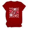 Amazon ebay estación independiente tendencia de ocio estás angustiado camiseta de manga corta para mujer con cuello redondo estampado camiseta básica