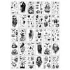 Adesivos de Tatuagem de Ceifador Halloween Novo Dark Transfronteiriço, Caveira Abóbora Casa Assombrada Festa Tatuagem Temporária Adesivos Personalização