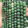 Novo Estilo 6/8/10mm Ágata de Jade Verde Otimizado Fosco Contas Redondas Contas Soltas DIY Pulseira Colar Tecelagem Acessórios Feitos à Mão