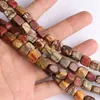 Contas Retangulares Irregulares Naturais Pedra Picasso Nuwa Importada Fio Vermelho Contas Soltas Contas Coroa de Fênix Acessórios para Joias DIY