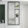 Baño Minimalista Moderno con Mampara de Vidrio Changhong a Media Altura, Separación de Zona Seca y Húmeda de Lujo Ligero, Mampara de Lavabo, Venta Directa de Sala de Estar