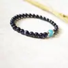 Pulseira de pedra arenito azul céu estrelado vintage estrela feminina moda pulseira de calcedônia azul coreana simples pulseira de presente personalizada
