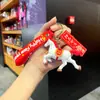 Chaveiro de Ano Novo 2026 Fique Rico Criativo Desenho Animado Cavalo do Zodíaco Pingente de Chave Pingente de Bolsa Pequeno Presente