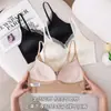 Camisola Sexy de Satén y Encaje Estilo Francés con Copa Integrada Fija, Push-Up, Sin Varillas, Puro Deseo, Espalda Hermosa, Sujetador sin Tirantes para Mujer