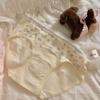 Ropa Interior Dulce de Dibujos Animados Lindo Oso Floral para Mujer Verano Antibacterial Antibacterial Tiro Largo Calzones Transpirables