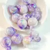 16mmuv plateado marbees coloridos crema de dos colores agujero para colgar cuentas redondas diy hecho a mano colgante para coche joyería accesorios de cuentas material