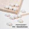 Cuentas redondas de colores, accesorios de joyería DIY, cuentas sueltas hechas a mano, arcoíris, color crema, 10 mm, accesorios para pulseras y collares.