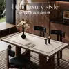 Mantel de Mesa de Cuero de Lujo Retro Estilo Francés, Resistente a Manchas y Fácil de Limpiar, Limpiable con Paño, No Lavable, Mantel de Mesa Comedor Cortable