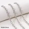 Corrente de aço inoxidável cruz plana coração corrente O pulseira colar DIY feito à mão kit de material acessório de joia atacado