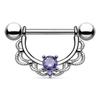 Corrente de comércio eletrônico transfronteiriça zircão bola de diamante cheia anel de peito mamilo capa cobre aço inoxidável piercing corporal jóias
