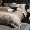 Luxo Leve High-End Conjunto de Quatro Peças Estilo Lençol de Elástico para Quarto Principal Algodão Puro 100% Algodão Novo 2026 Cor Sólida Lençol de Cama Capa de Edredom Roupa de Cama