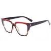 Nuevas gafas TR90 anti-luz azul para mujer, color caja, lente plana, tendencia transfronteriza, combinación de colores, gafas para miopía