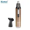 Dispositivo eléctrico Kemei para el vello nasal 2 en 1, recargable y transfronterizo. Venta al por mayor.
