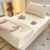 Funda de sábana bajera de algodón puro para dormitorio, Funda de colchón individual de algodón para estudiante 90X190, Protector de colchón, Cubierta de cama antideslizante