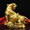 Adornos de Tigre de Montaña de Latón Tigre del Zodiaco Decoraciones para el Hogar Sala de Estar Oficina Recepción