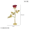 Escritório Criativo Flor Rosa de Cristal Festival Qixi Dia dos Namorados Rosa Pode Imprimir Palavras Arranjo de Flores Lembrança de Casamento Conjunto de Presentes
