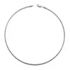 Colar de Aço Inoxidável 3mm Corrente Caixa Rollo Trigo Prata Masculino Feminino