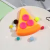 Brinquedo Squishy de Pizza Triangular Simulado Borracha Macia TPR Brinquedo Aliviador de Estresse em Formato de Comida Brinquedo Criativo de Descompressão Atacado