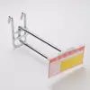 Color Acero Inoxidable Malla Gancho Rejilla Gancho para Etiqueta de Precio Gancho para Estante de Supermercado Gancho para Tienda de Conveniencia Rejilla Gancho Doble Línea