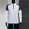 Traje de Entrenamiento con Media Cremallera Estilo Primavera y Otoño Americano para Hombre Nuevo Fútbol Secado Rápido Transpirable Running Manga Larga Ropa Deportiva