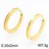 Pendientes de Acero Inoxidable de Moda Europea y Americana, Aros Pequeños Clásicos Curvos de Alambre, Pendientes Sencillos Versátiles de Acero de Titanio Dorado de 18K