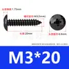Tornillos Autorroscantes de Acero Inoxidable 304 Cabeza Plana de Cruz Negro Tornillos Autorroscantes Cabeza de Champiñón Negro M3-M6