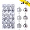 Bolas de Navidad Transfronterizas Juego de 36 Colgante Plástico Simple con Forma Especial Colgante DIY Adorno para Árbol de Navidad Decoración Navideña