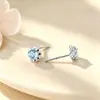 Brincos de prata 999 pura com corte rosa para mulheres, luxo leve, brincos de nicho de alta qualidade, frescos e doces, brincos de prata pura atacado
