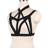 Roupa tipo Bambu Europeia e Americana Mais Vendida Sexy Top de Alça Cruzada Elástica Coleira Erótica Lingerie O0089