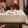 Toalha de mesa de jantar vintage, capa de mesa atmosférica, à prova d'água e à prova de óleo, toalha de mesa lavável, uso doméstico, resistente ao calor, pano isolante para mesa de centro